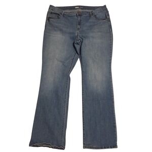 Old Navy Kicker Boot-Cut Jeans Womens 20 Medium Wash Blue Denim Stretch Mid Rise